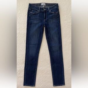 Paige Womens Skyline Skinny Jeans Medium Wash Blue Low Rise Size 27